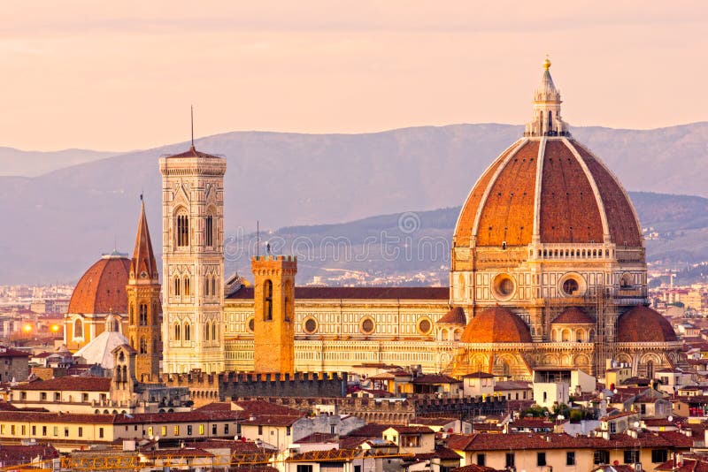 Florence, view of Duomo and Giotto s bell tower