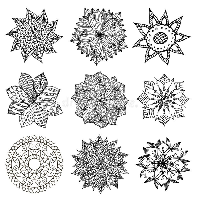 Floresça a Mandala Para Cartões, Cópias, Matéria Têxtil E Livros Para  Colorir Ilustração Stock - Ilustração de mandala, jogo: 72541460