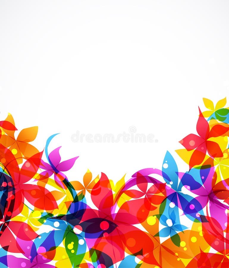 Vector illustration background with colored abstract flowers. Vector illustration background with colored abstract flowers