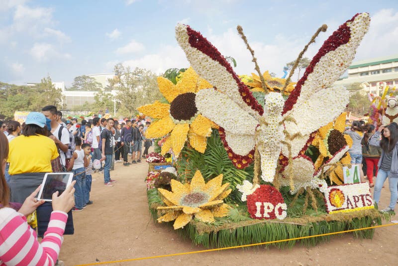 White Chrysanthemum and red Daisy flowers arranged to resemble butterfly displayed in Baguio, Philippines, Southeast Asia. Photo taken on March 1, 2015. White Chrysanthemum and red Daisy flowers arranged to resemble butterfly displayed in Baguio, Philippines, Southeast Asia. Photo taken on March 1, 2015.