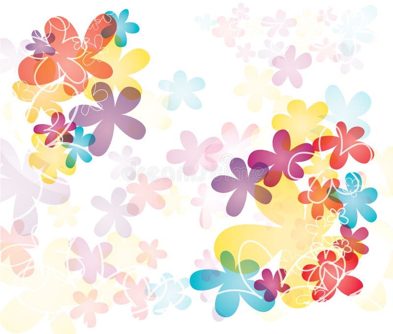 Flores coloridas ilustração do vetor