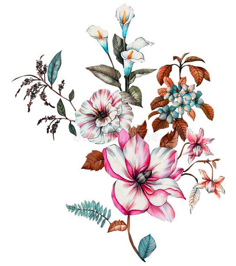 Flores Y Hojas De Diseño Textil Digital Para Impresión Digital Stock de ilustración - Ilustración de creativo, verano: 189048755 Flores Y Hojas De Diseño Textil Digital Para Impresión Digital Stock de ilustración - Ilustración de creativo, verano: 189048755