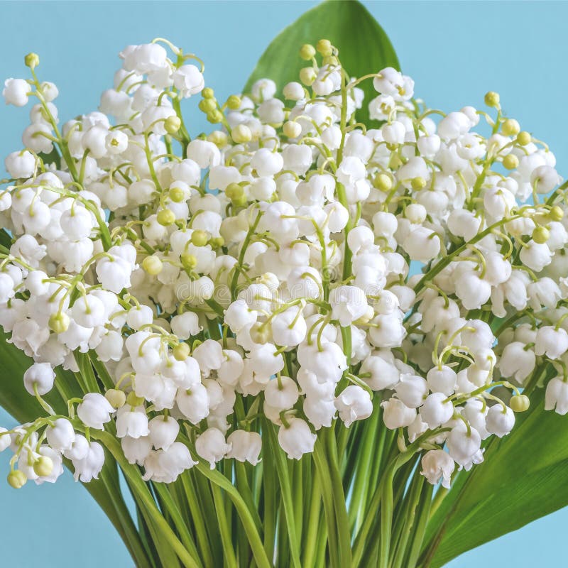 Flores De Lirio Del Valle Convallaria Mayalis Campanitas Blancas Cerradas.  Imagen de archivo - Imagen de macro, alarma: 184963679