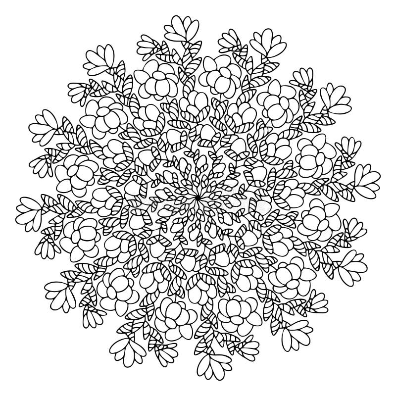 Flores De Mariposa Con Botones Y Hojas Ilustración De Vector De Material  Mandala Ilustración del Vector - Ilustración de hoja, flor: 209615421