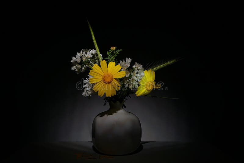 Flores de primavera num vaso fotografia de stock royalty free