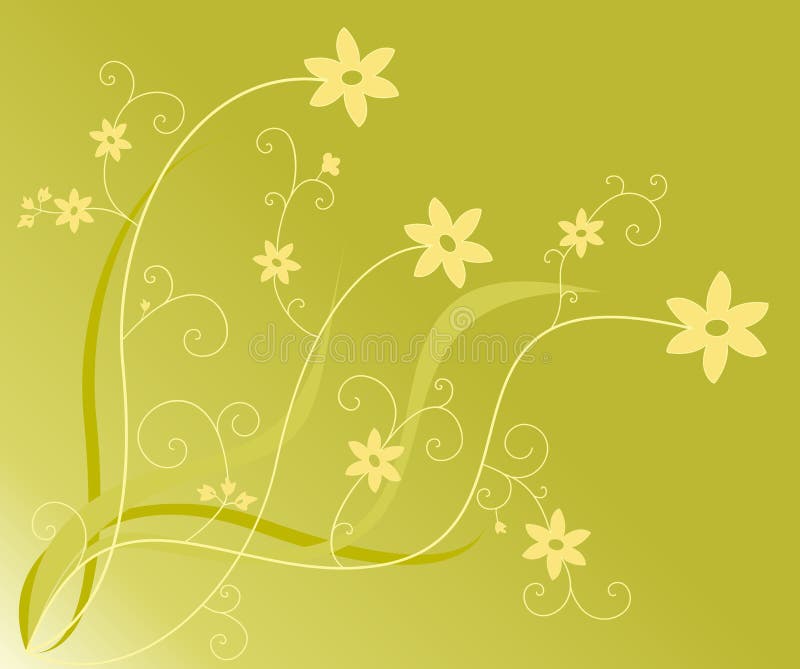 Flores e redemoinhos ilustração stock Flores e redemoinhos ilustração stock