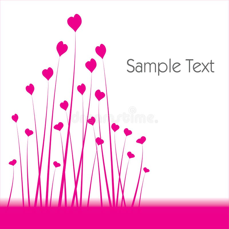 Flores en forma de corazón ilustración del vector
