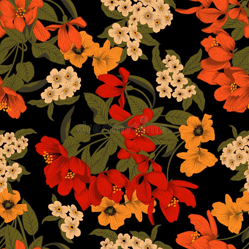 Flores Fondo inconsútil Textura de la flor Modelo floral vendimia clásico botánica libre illustration Flores Fondo inconsútil Textura de la flor Modelo floral vendimia clásico botánica libre illustration