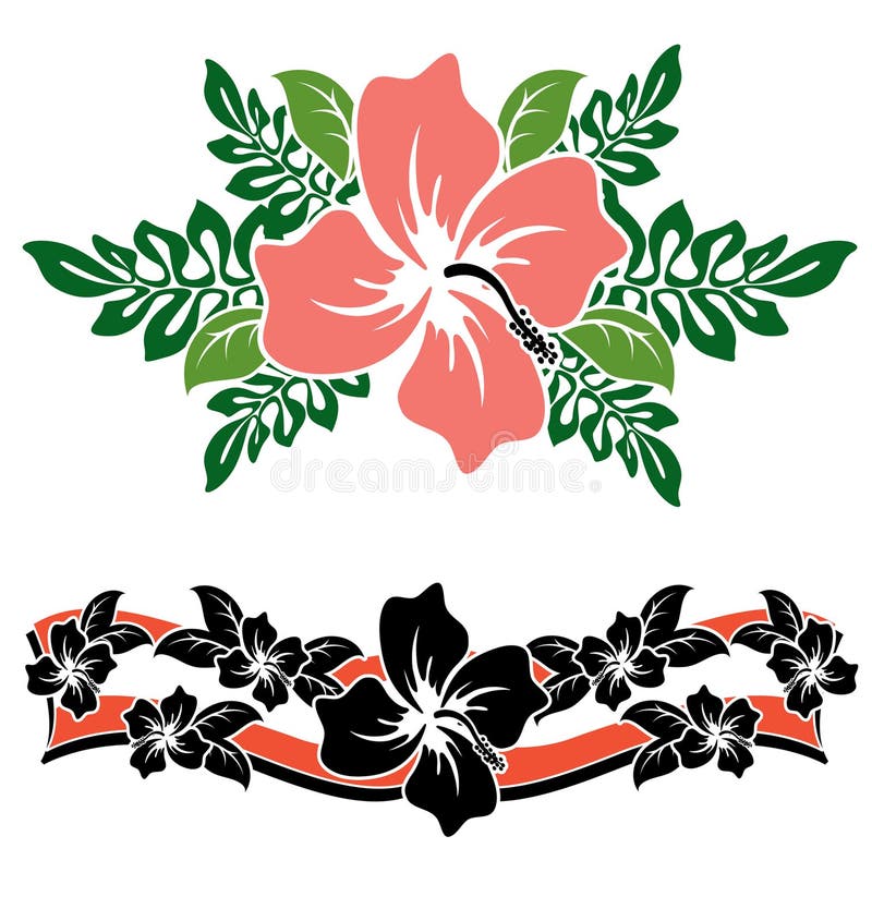 Flores Havaianas Do Hibiscus Ilustração do Vetor - Ilustração de projeto,  fundo: 49002634