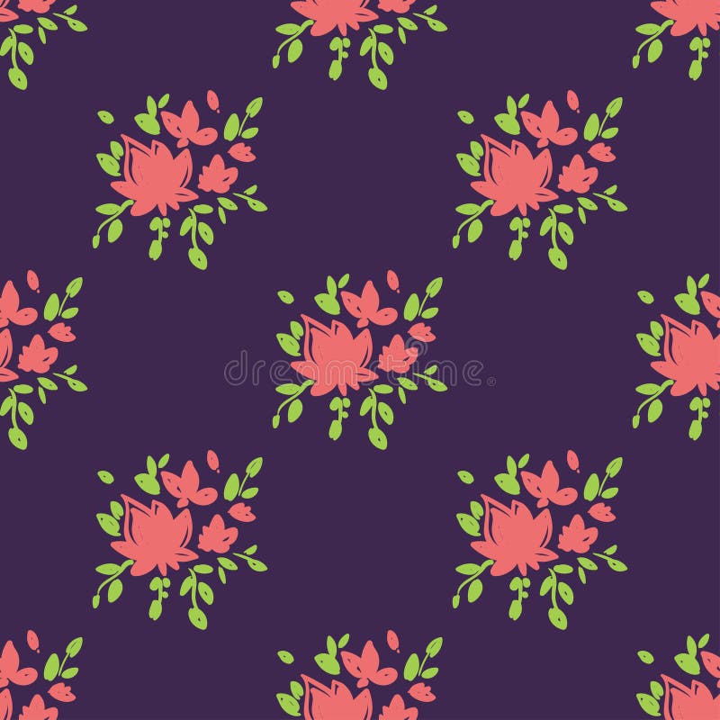 Flores a mano hermosas simples ilustración del vector Flores a mano hermosas simples ilustración del vector