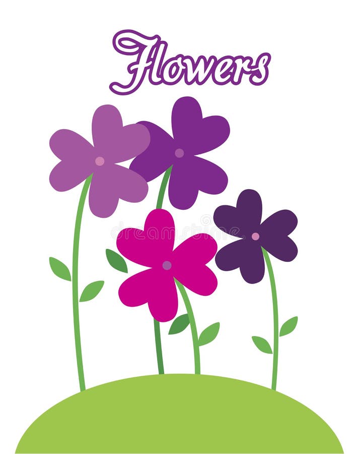 Flores púrpuras ilustración del vector Flores púrpuras ilustración del vector