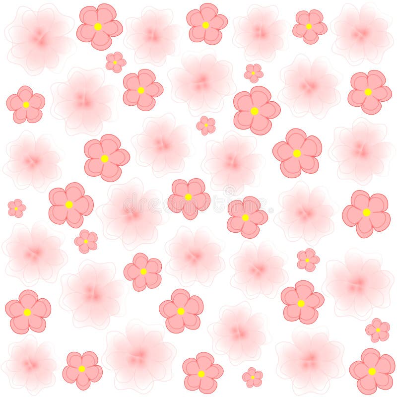 Flores Rosas Claras En El Fondo Blanco Stock de ilustración - Ilustración de  rosa, fondo: 40838095