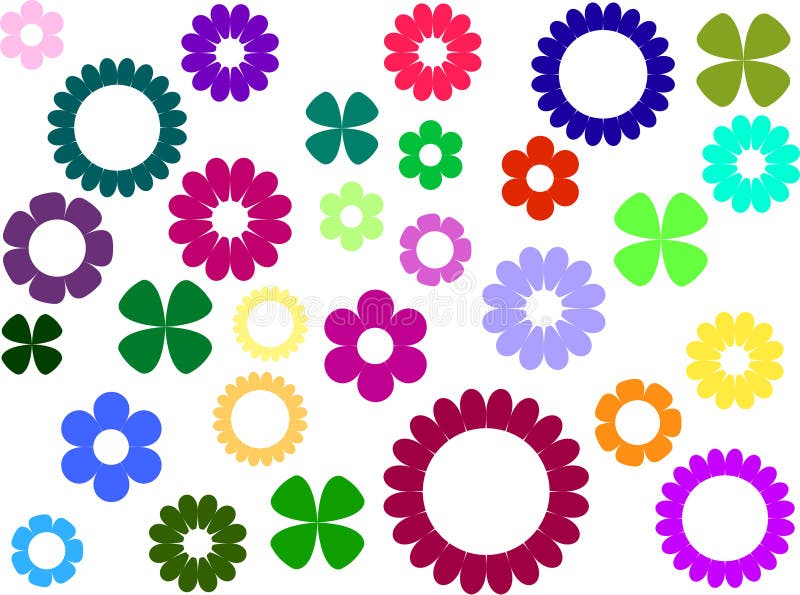 Flores simples ilustração do vetor Flores simples ilustração do vetor