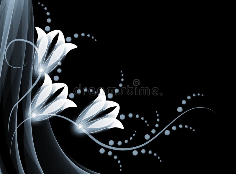 Flores transparentes stock de ilustración Flores transparentes stock de ilustración