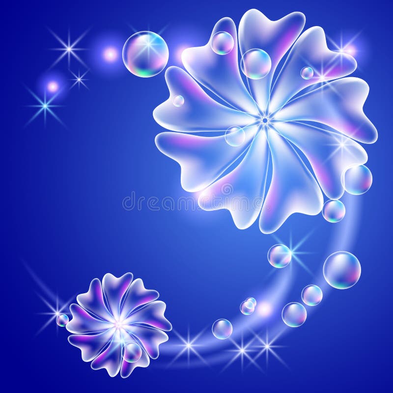 Flores y burbujas ilustración del vector Flores y burbujas ilustración del vector