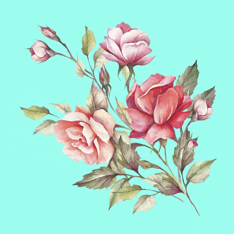 Flores Y Hojas De Diseño Textil Digital Para Impresión De Tela Digital  Stock de ilustración - Ilustración de flor, modelo: 192503160