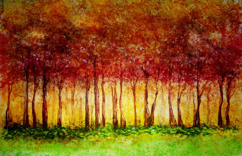 Floresta da queda ilustração royalty free Floresta da queda ilustração royalty free