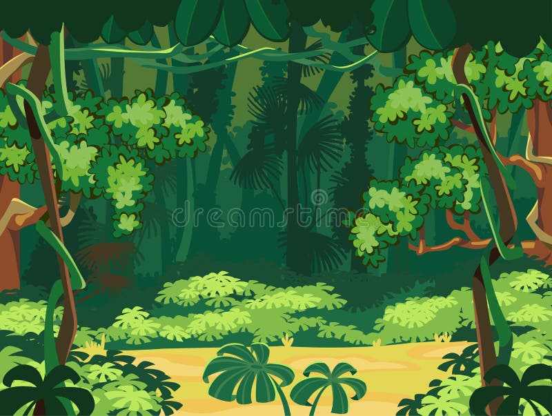 Fundo Do Jogo Da Floresta Para A Aplicação Do Jogo 2d. Royalty Free SVG,  Cliparts, Vetores, e Ilustrações Stock. Image 55944635