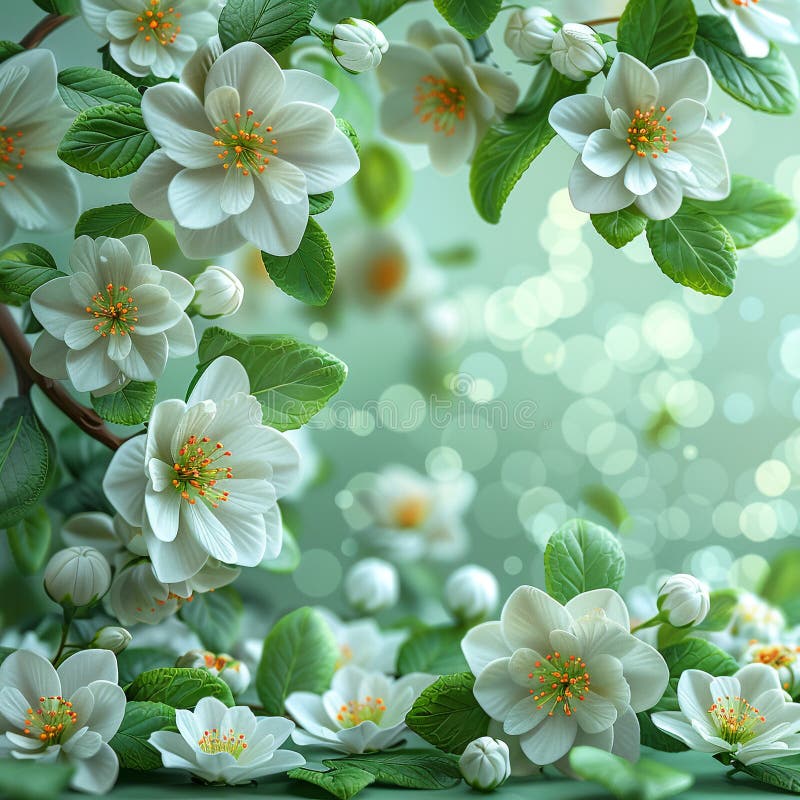 Flori De Primăvară Delicate : Un Closeup of Exquisite White Flowers royalty free illustration