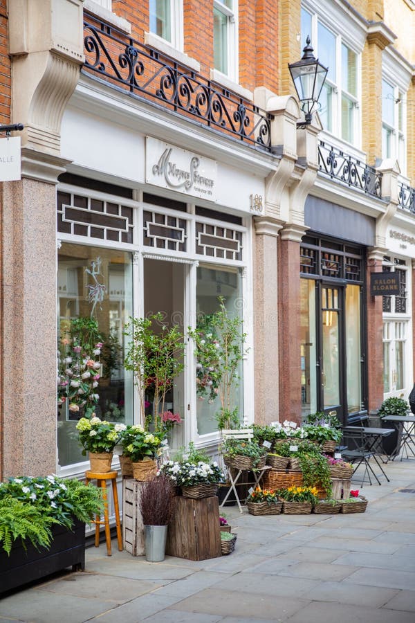 Casa Britânica Amarela Com Plantas Fora Das Janelas Imagem de Stock -  Imagem de londres, urbano: 204969287