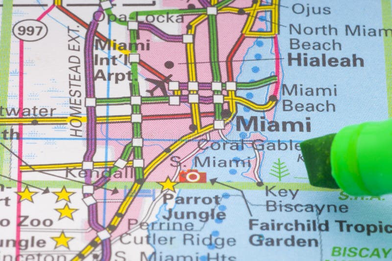 Florida map detail stock image