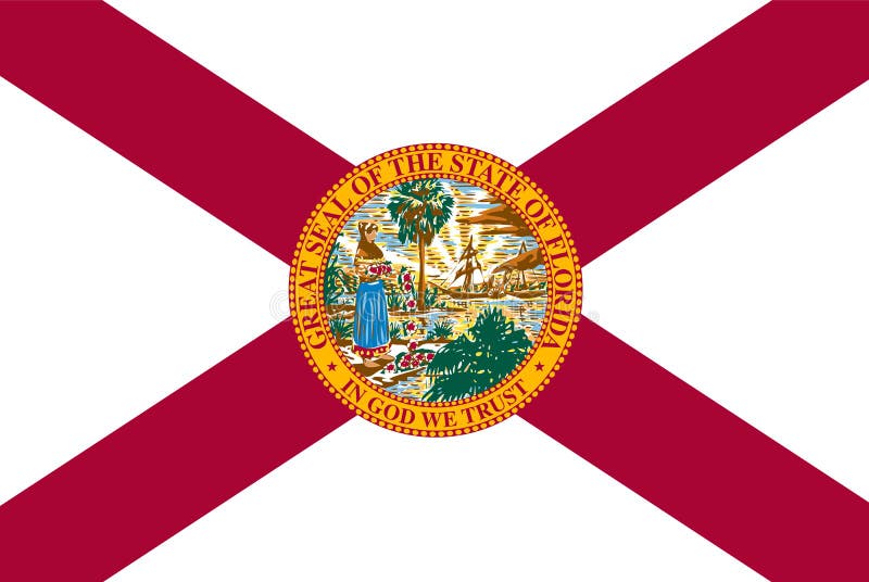 Florida state flag. Vector illustration stock illustration