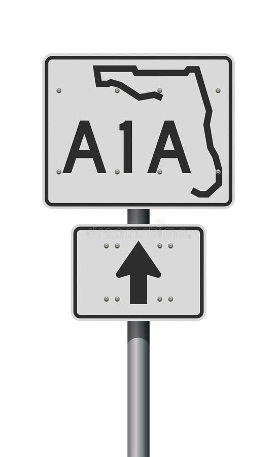 Florida State Highway Road Sign Stock Vector Illustration of