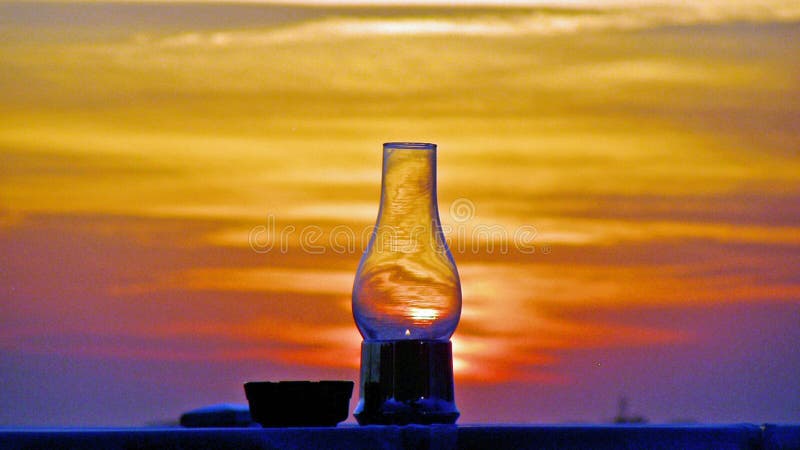 Florida sunset stock image. Image of lamp, table, evening - 61172793