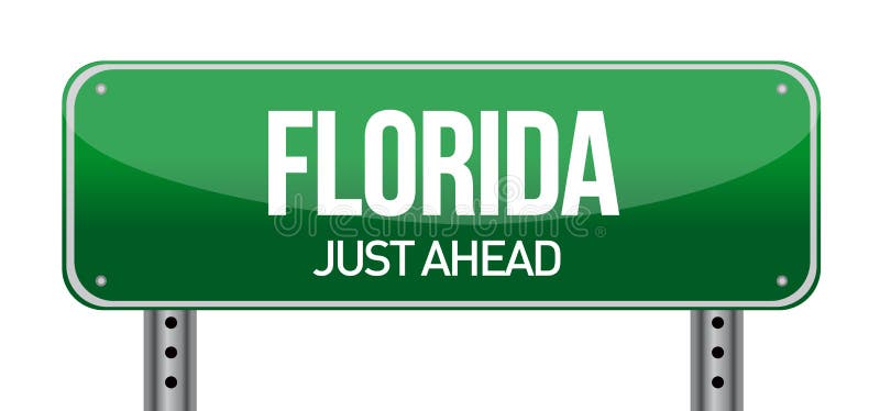 Florida verde, segnale stradale di U.S.A. royalty illustrazione gratis Florida verde, segnale stradale di U.S.A. royalty illustrazione gratis