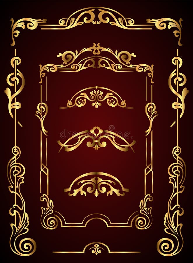 Florido elemento di progettazione calligrafico. vintage swirls and scroll per decorazioni di pagine. simboli ornamentali per la pr illustrazione vettoriale