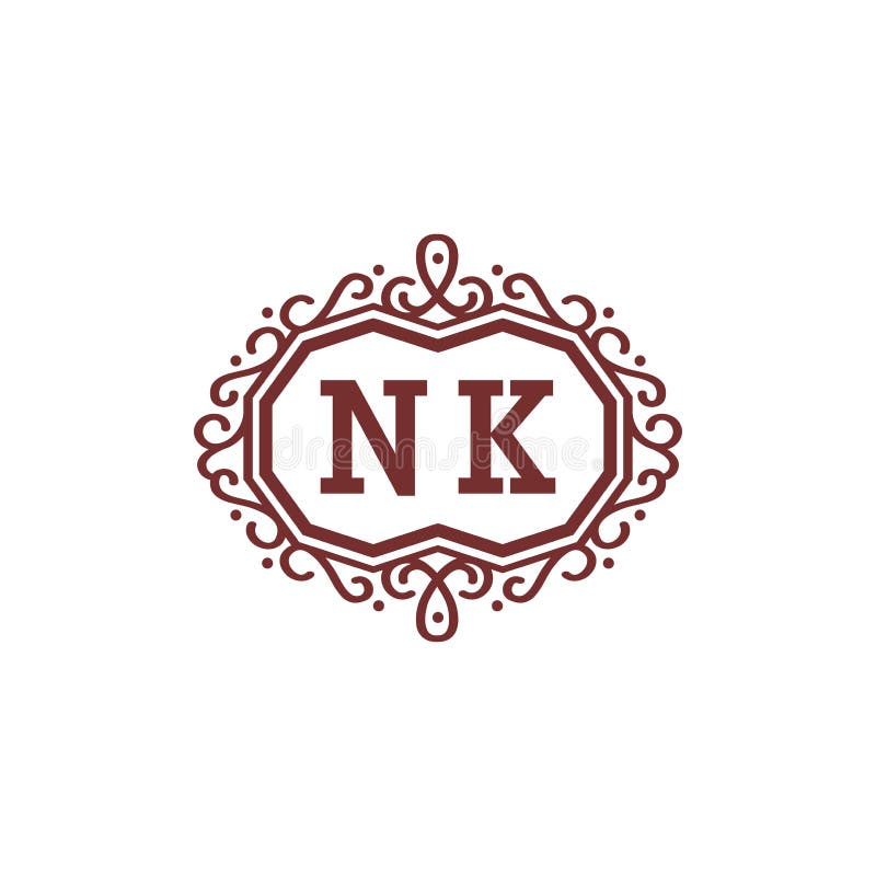 Florierendes Logo mit wirbelnk minimalistisches Emblem