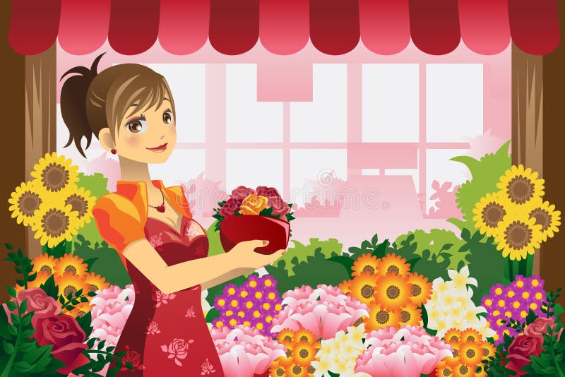 Florist Girl Stock Illustrations – 2,657 Florist Girl Stock Illustrations,  Vectors & Clipart - Dreamstime