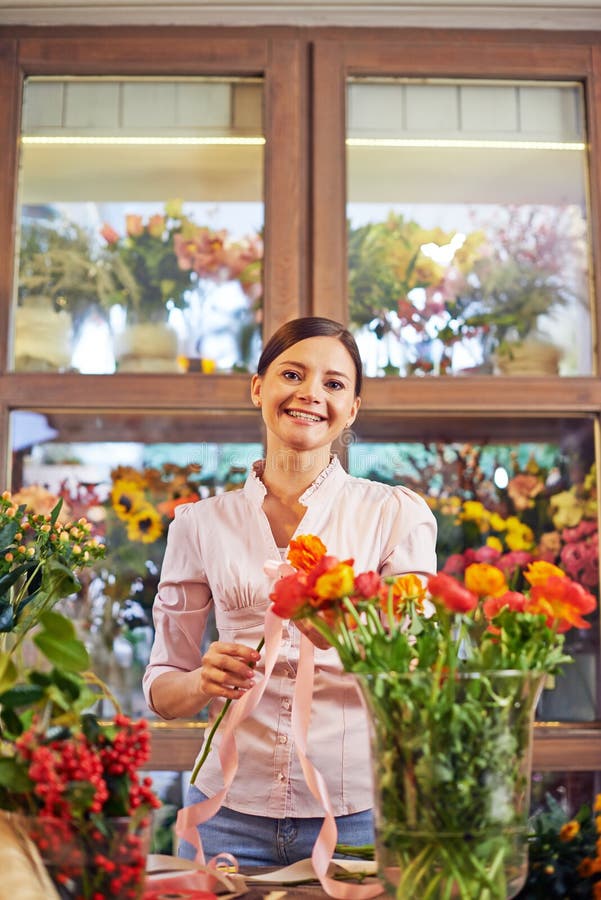 Job of florist stock photo. Image of bunch, vendor, work 88132134