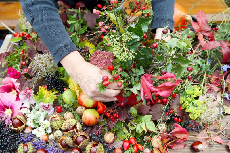 Floristry in autumn