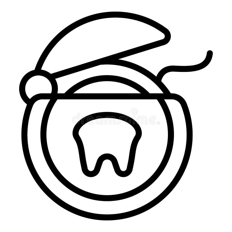 Dental floss icon line isolated on white background. Black flat thin icon  on modern outline style. Linear symbol and editable stroke. Simple and  pixel perfect stroke vector illustration. 17287375 Vector Art at