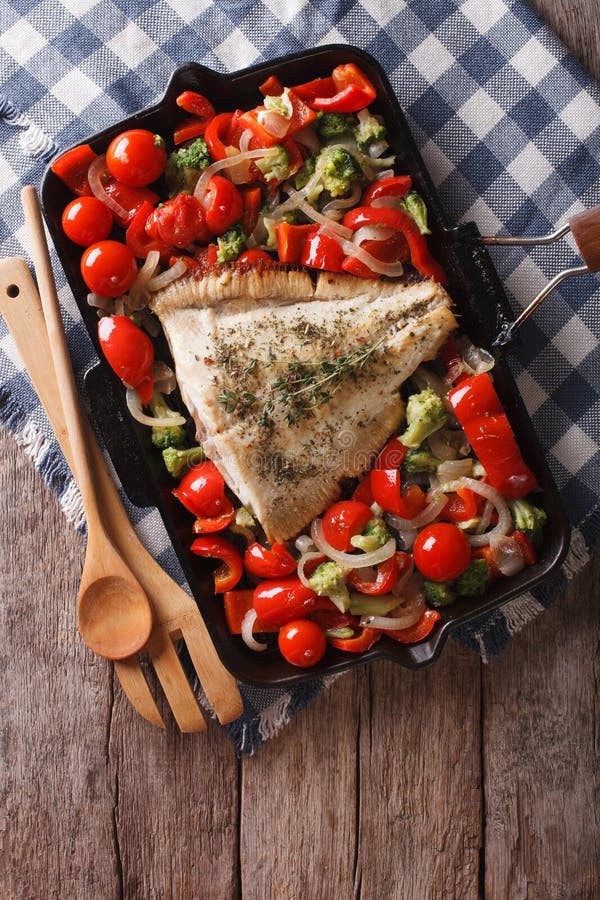 Sea Flounder with Vegetables Baked Flounder with Pineapple, Zucchini