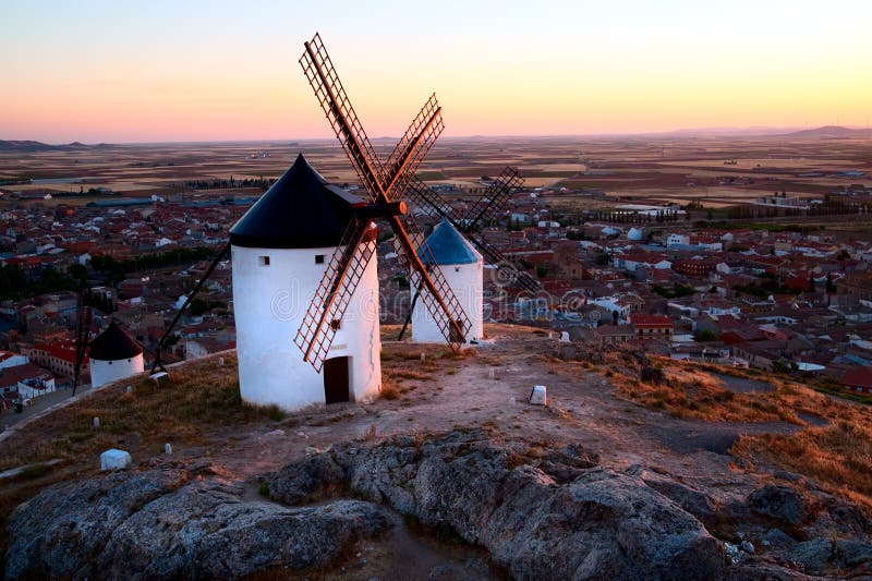 Flour Mills. Consuegra. La Mancha Stock Photo Image of flour, toledo