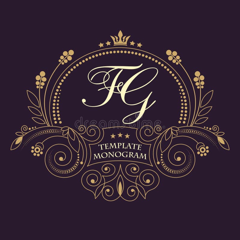 Free Elegant Monogram Wedding Logo design template