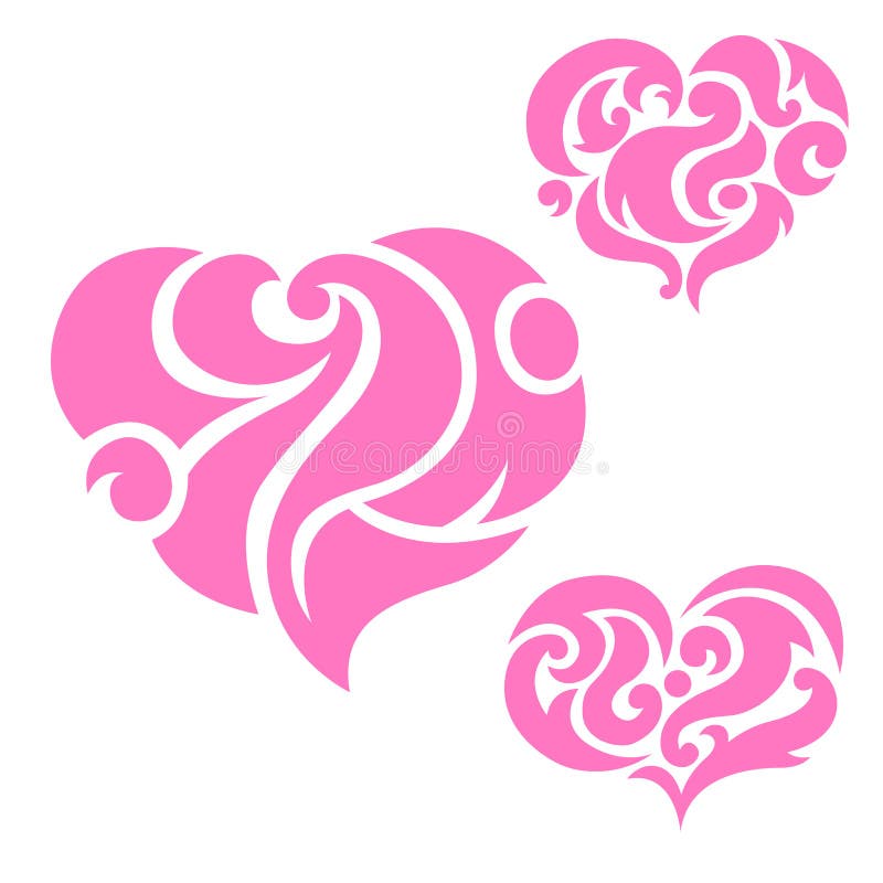 Florescimentos de corações ilustração stock