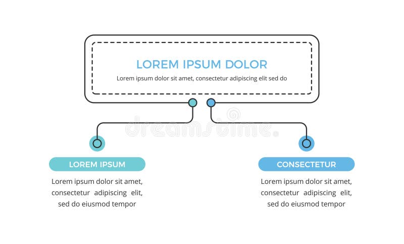 Flow chart with 2 Elements stock illustration