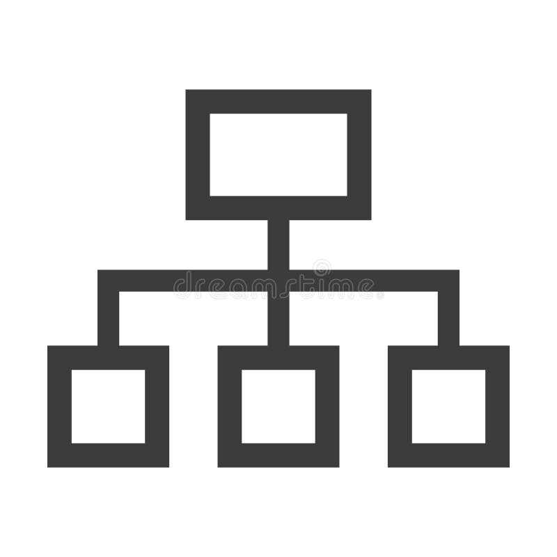 Flow chart icon on white background stock illustration Flow chart icon on white background stock illustration