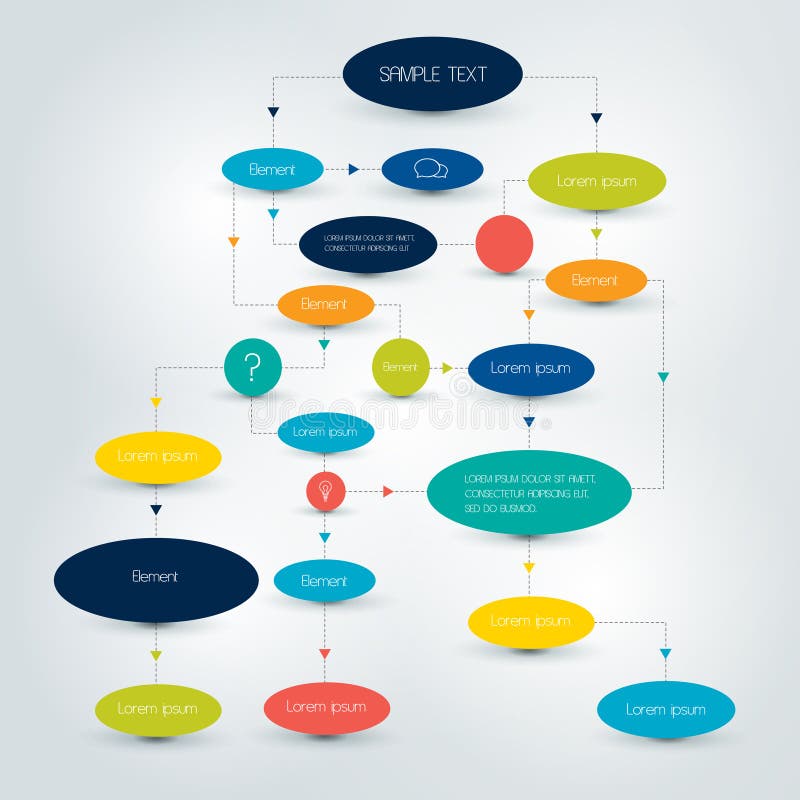 Flow chart scheme. Infographics elements. Vector design. Illustration.