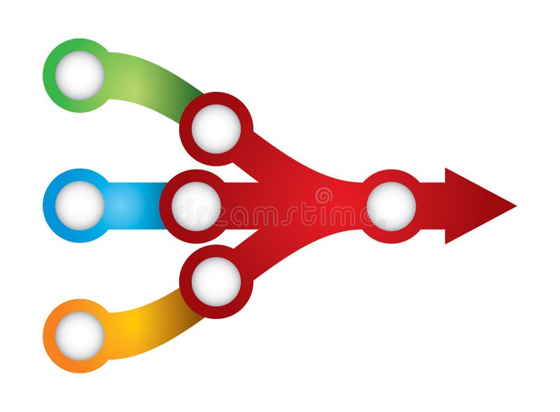Flow chart template vector illustration