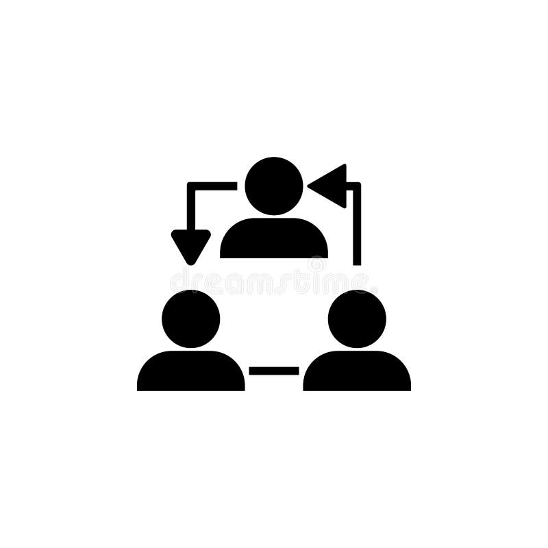 flow, hierarchy icon. Simple glyph of business set for UI and UX, website or mobile application on white background stock illustration flow, hierarchy icon. Simple glyph of business set for UI and UX, website or mobile application on white background stock illustration