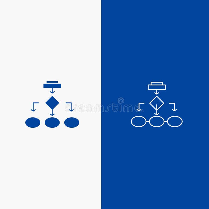 Flowchart, Algorithm, Business, Data Architecture, Scheme, Structure, Workflow Line and Glyph Solid icon Blue banner Line and royalty free illustration Flowchart, Algorithm, Business, Data Architecture, Scheme, Structure, Workflow Line and Glyph Solid icon Blue banner Line and royalty free illustration