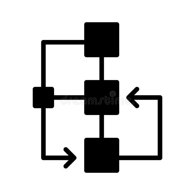 Flowchart glyph flat line vector icon royalty free illustration Flowchart glyph flat line vector icon royalty free illustration