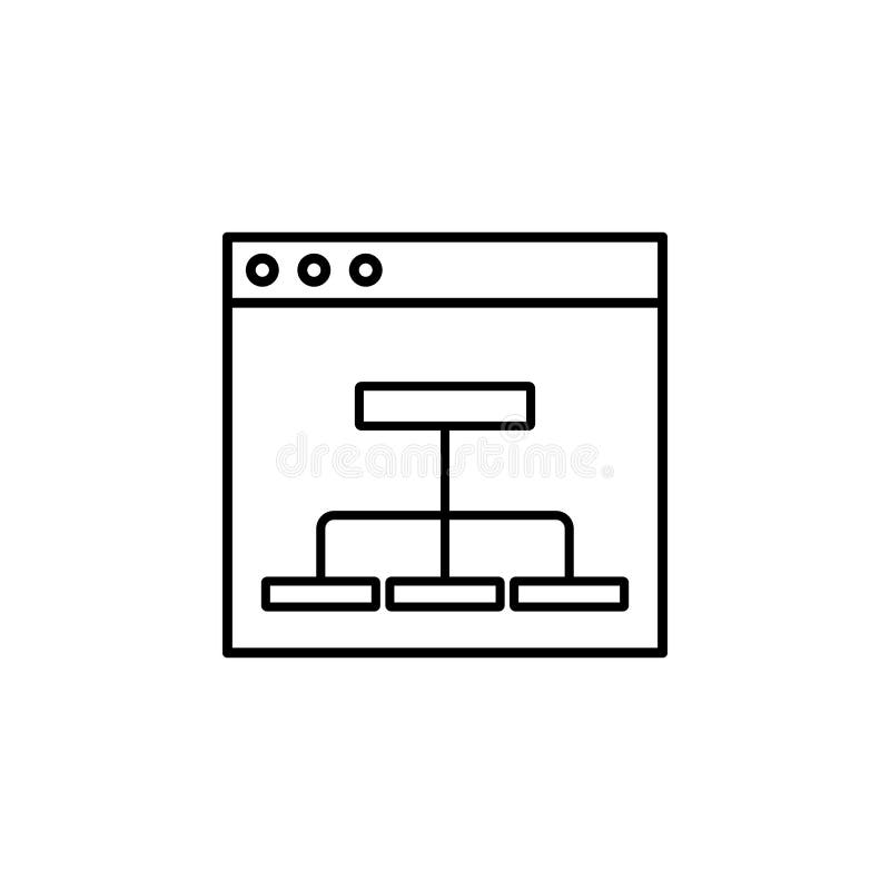 flowchart, mapping icon. Simple outline vector of Web Design Development set icons for UI and UX, website or mobile application vector illustration flowchart, mapping icon. Simple outline vector of Web Design Development set icons for UI and UX, website or mobile application vector illustration