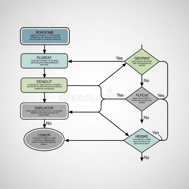 Each box contains placeholder text, using Lorem Ipsum for demonstration stock illustration
