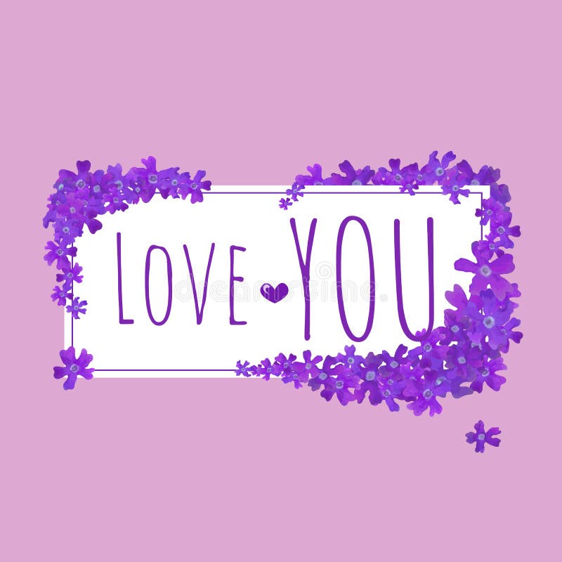 Happy Valentine`s Day Floral Card. Awesome Flowers in Watercolor Style