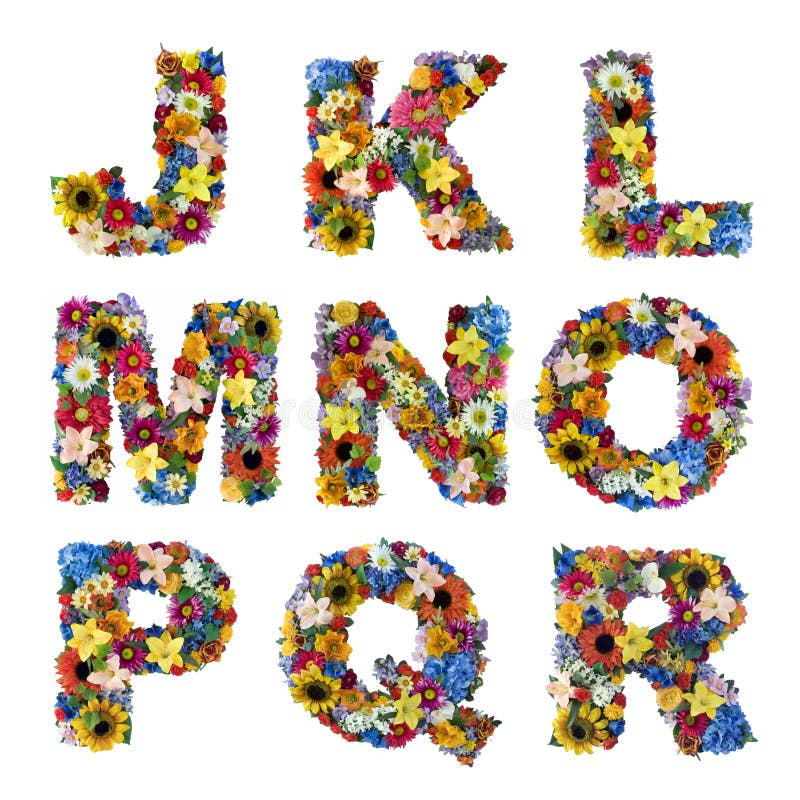 Flower Alphabet royalty free stock photos